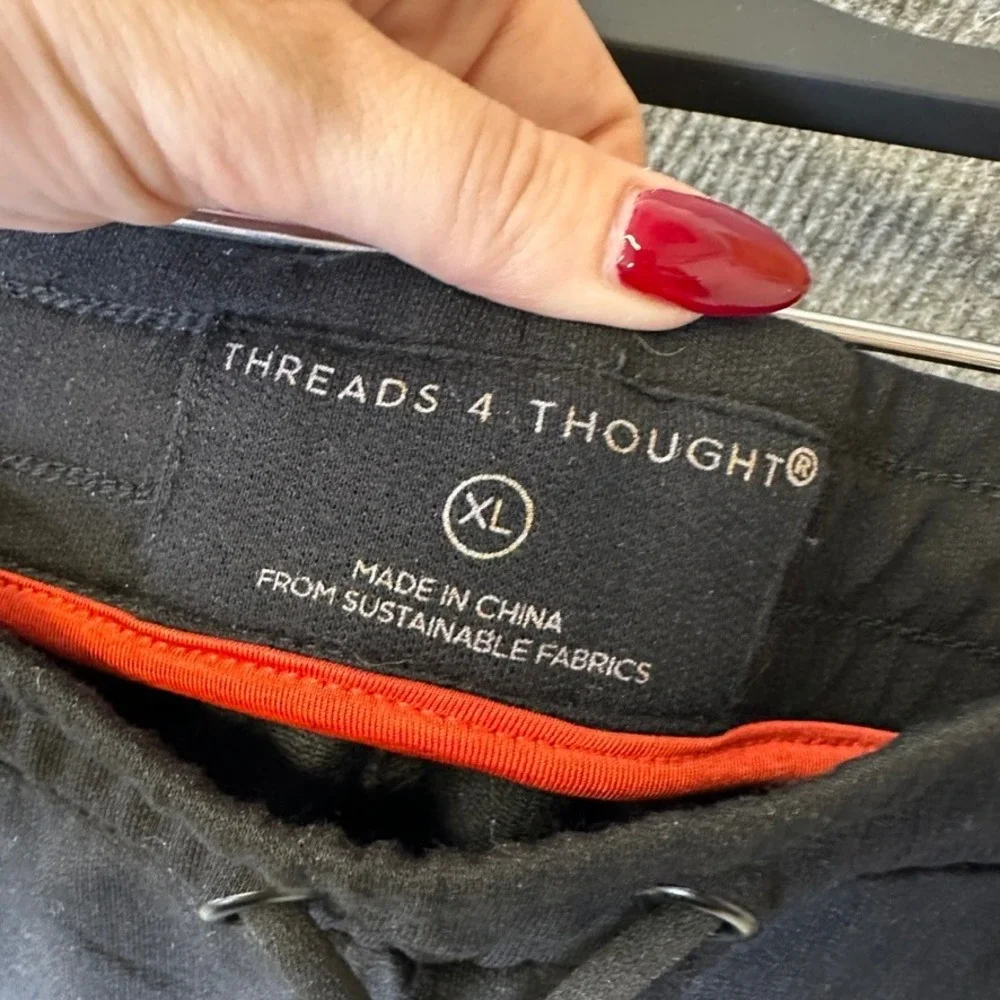 NWT Threads 4 Thought Pierce French Terry Lounge Joggers Black XL Tencel Stitch